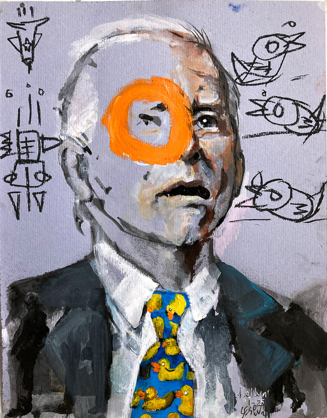 SOLD Defiled collaborative painting by Matt Sesow and Dana Ellyn