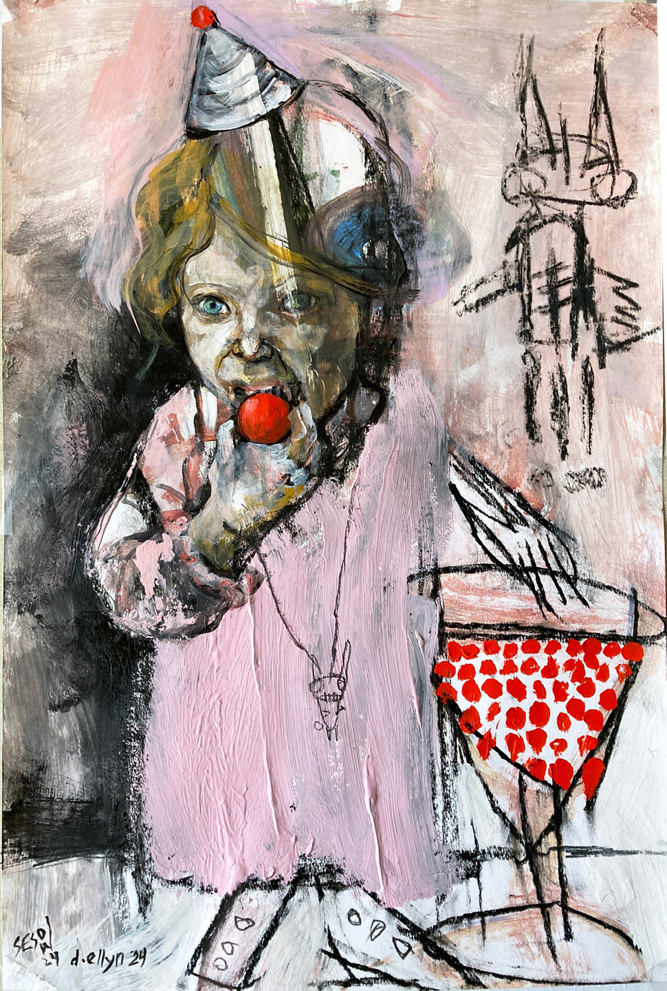 SOLD Defiled collaborative painting by Matt Sesow and Dana Ellyn